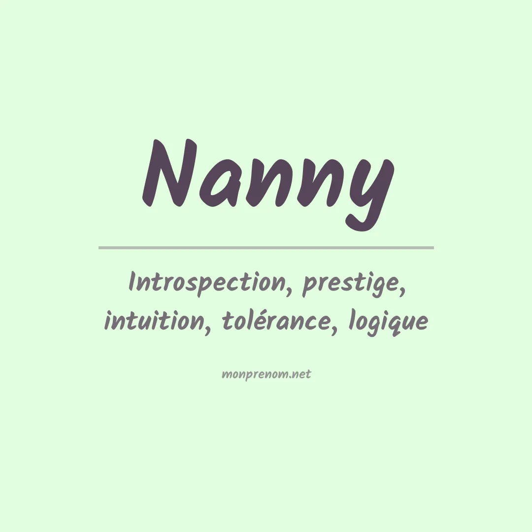 Prénom Nanny