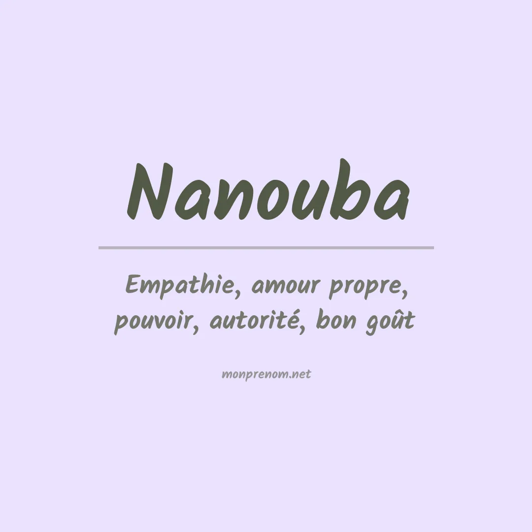 Signification du prénom Nanouba