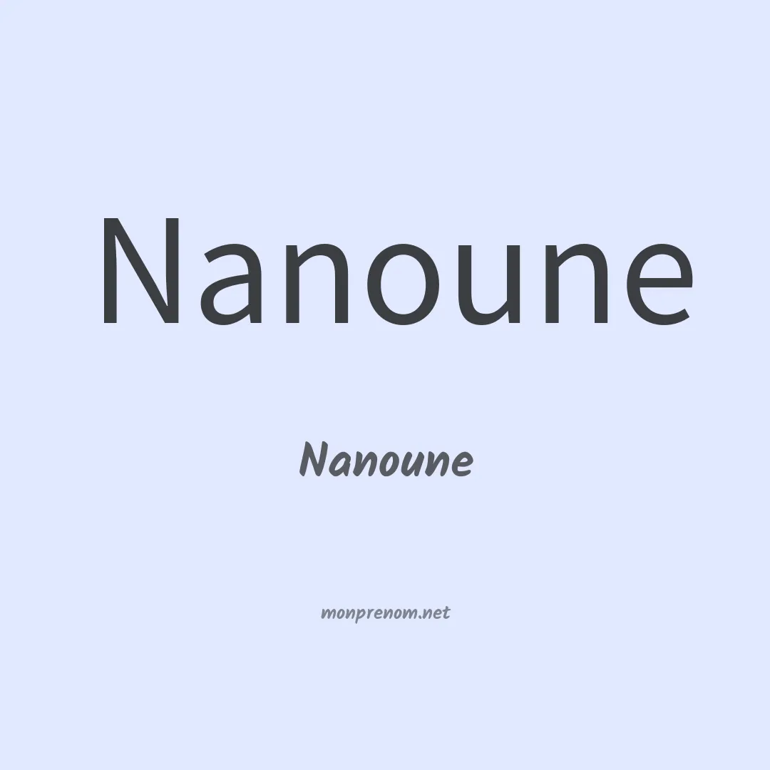 Nanoune en chinois