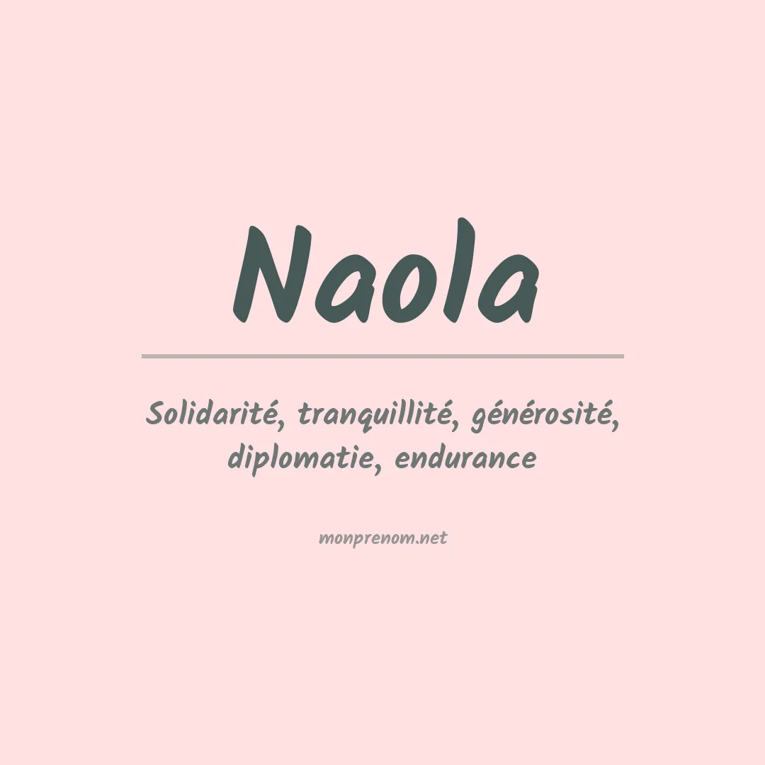 Signification du prénom Naola