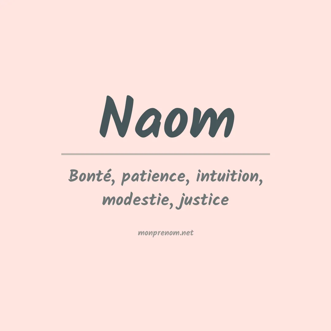 Signification du prénom Naom
