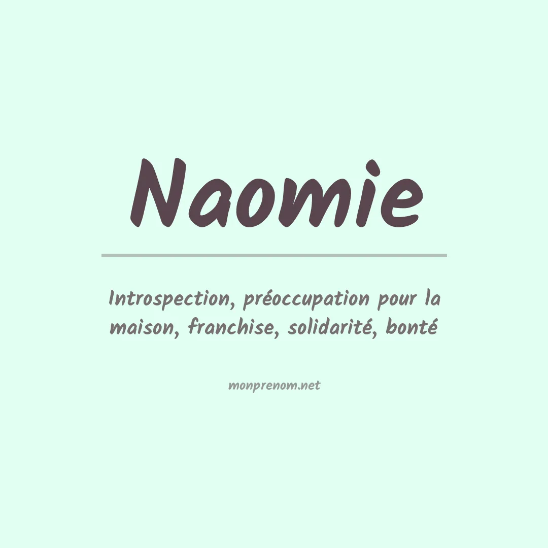 Prénom Naomie