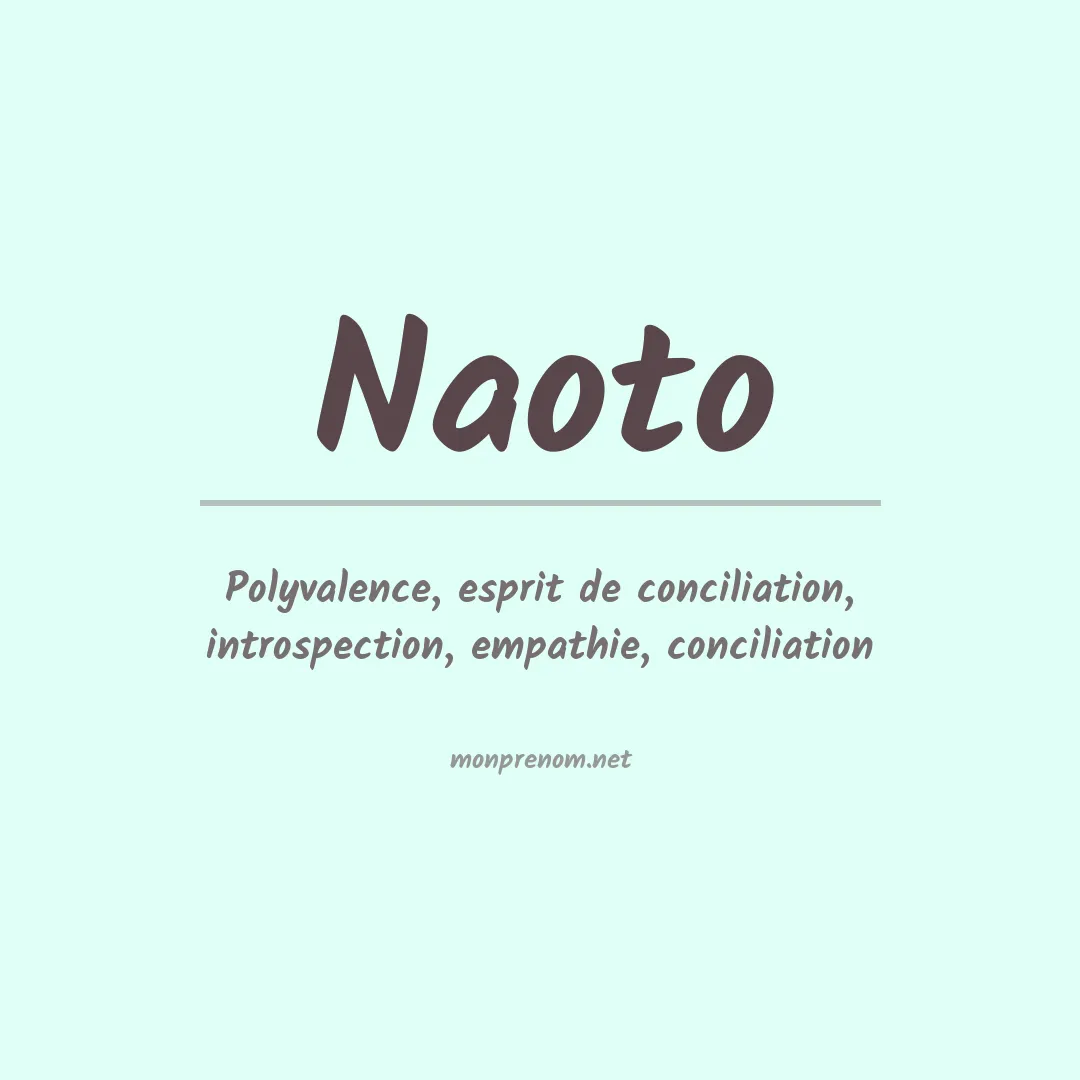 Signification du prénom Naoto