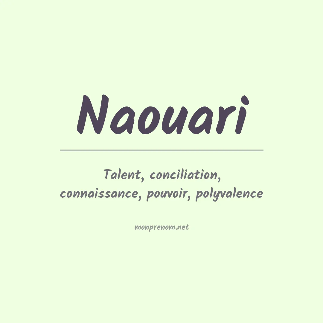 Signification du prénom Naouari