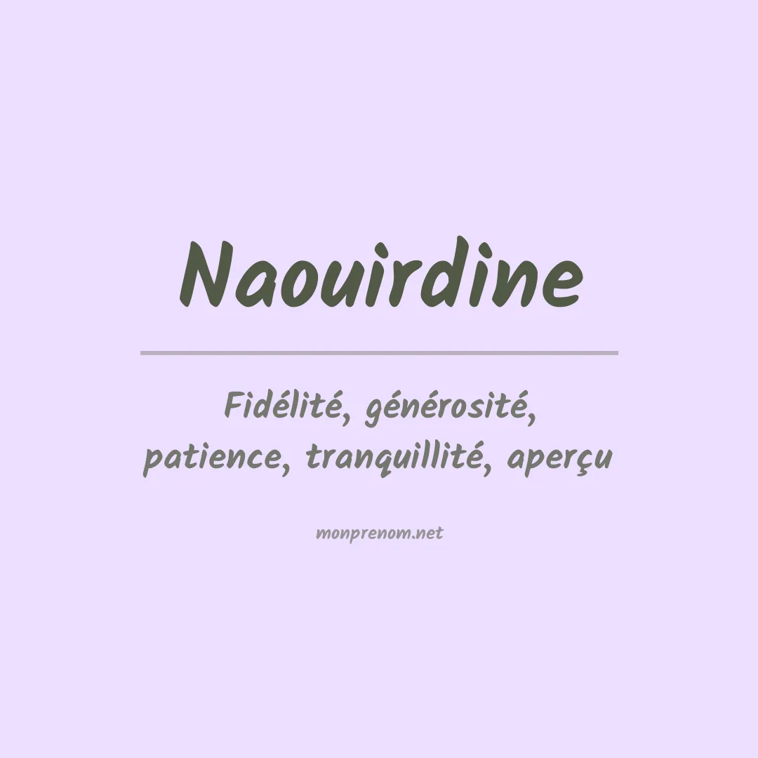 Prénom Naouirdine