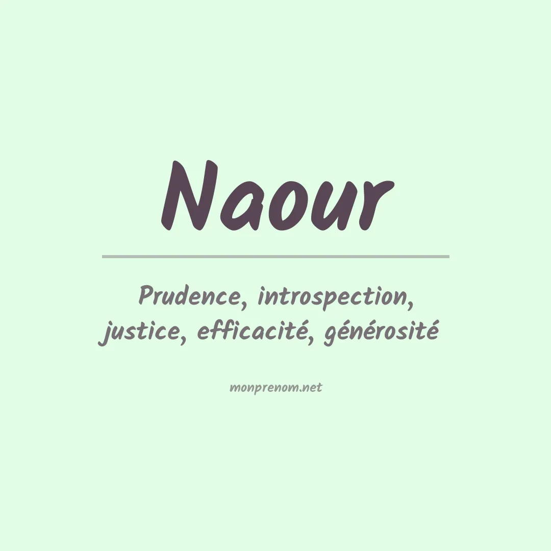 Signification du prénom Naour