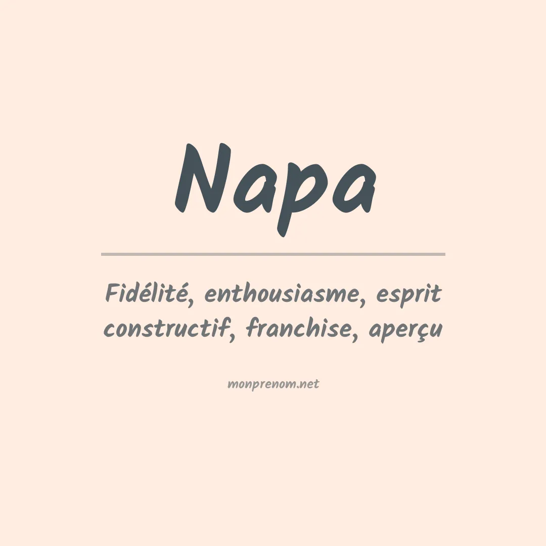 Signification du prénom Napa