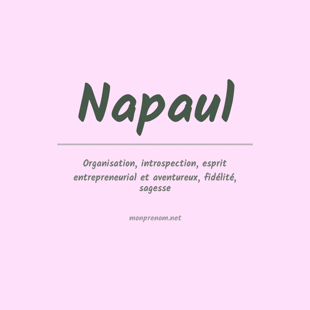 Signification du prénom Napaul