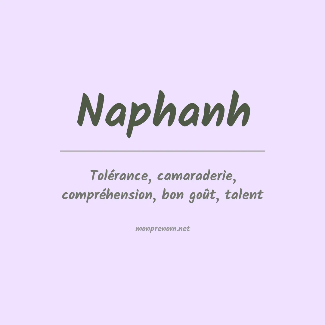 Signification du prénom Naphanh