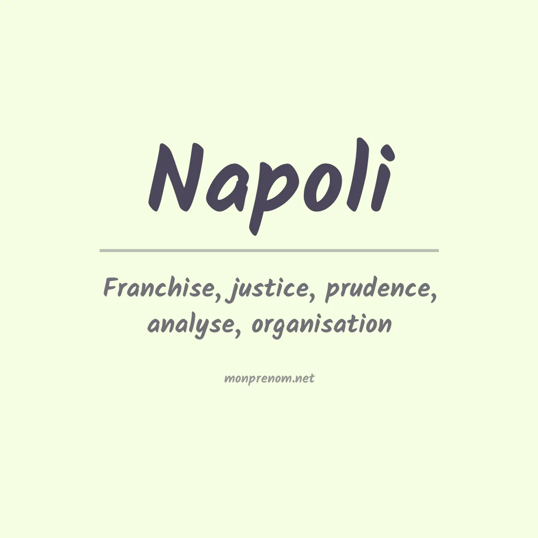 Prénom Napoli