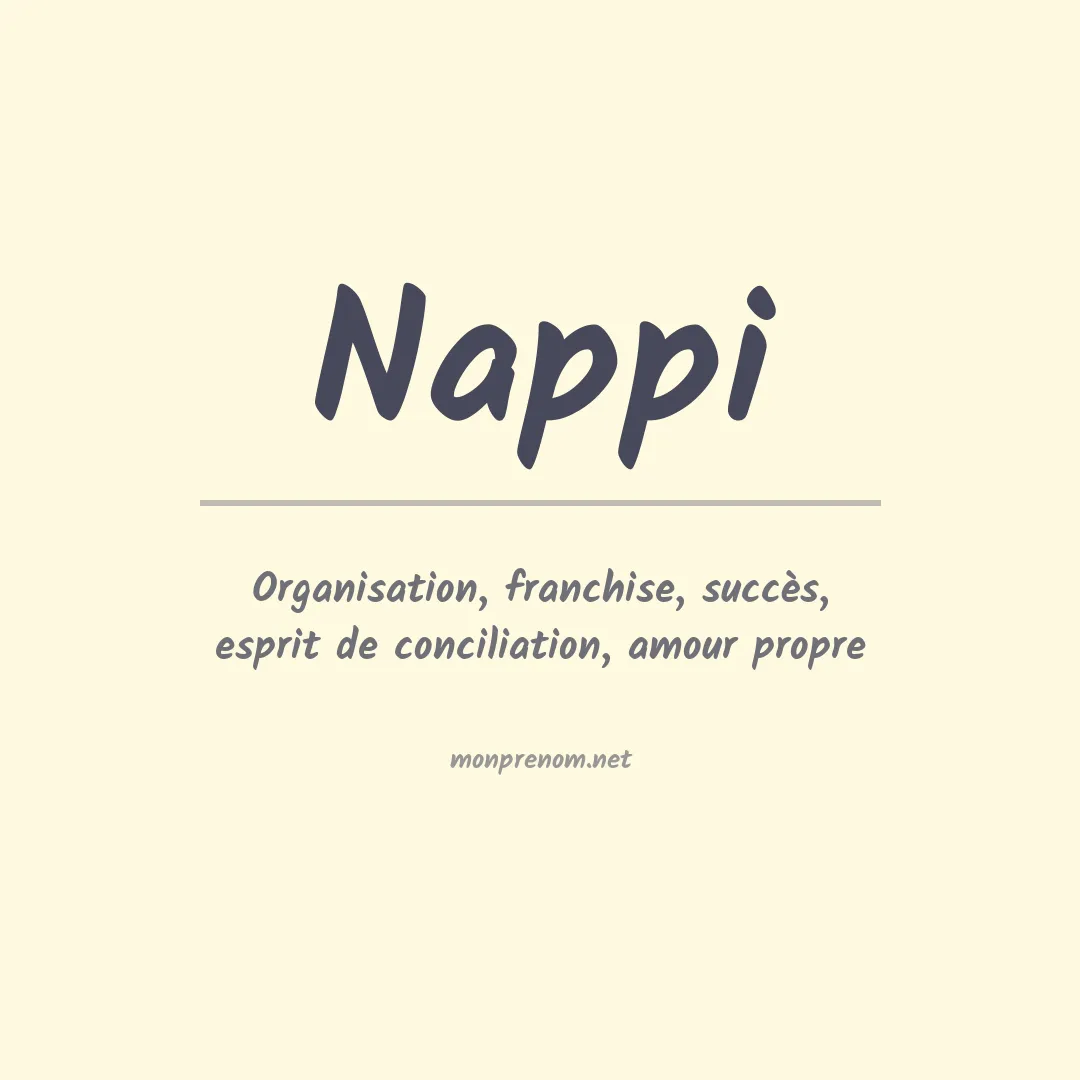 Signification du prénom Nappi
