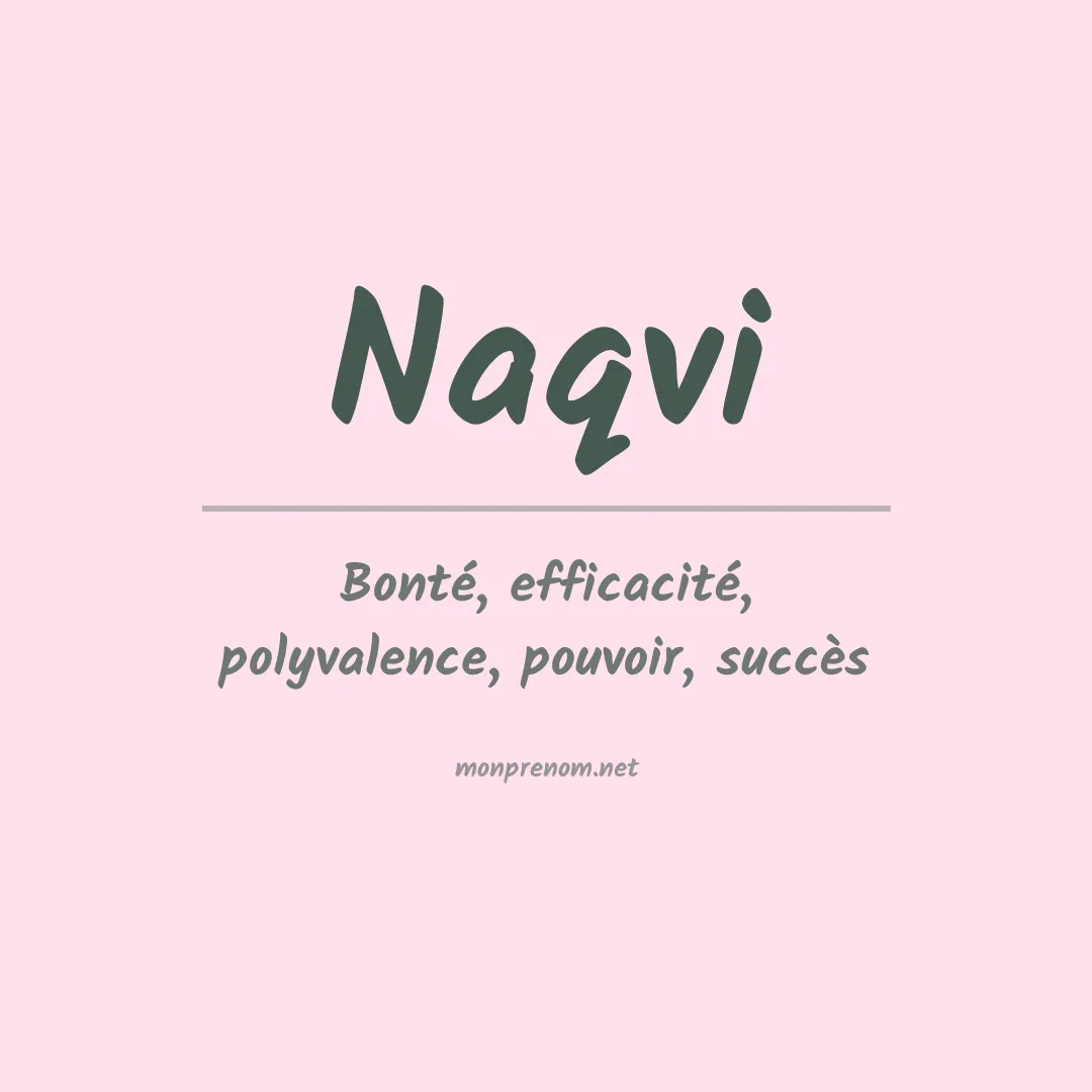 Prénom Naqvi