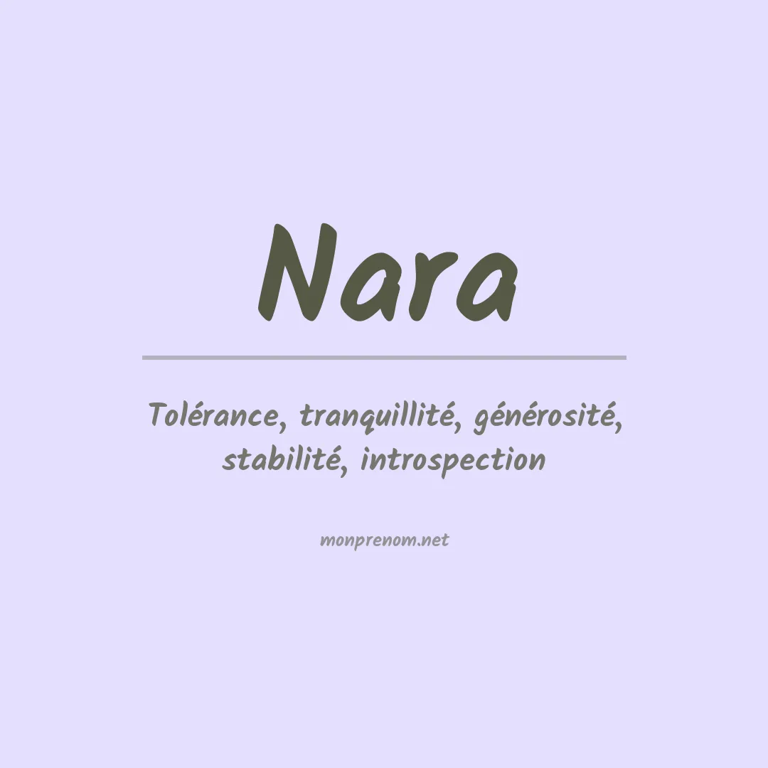 Signification du prénom Nara