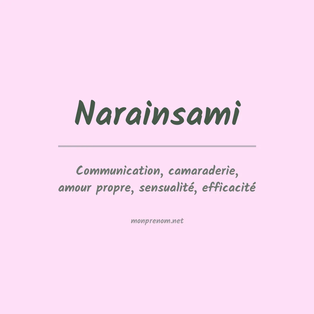 Signification du prénom Narainsami