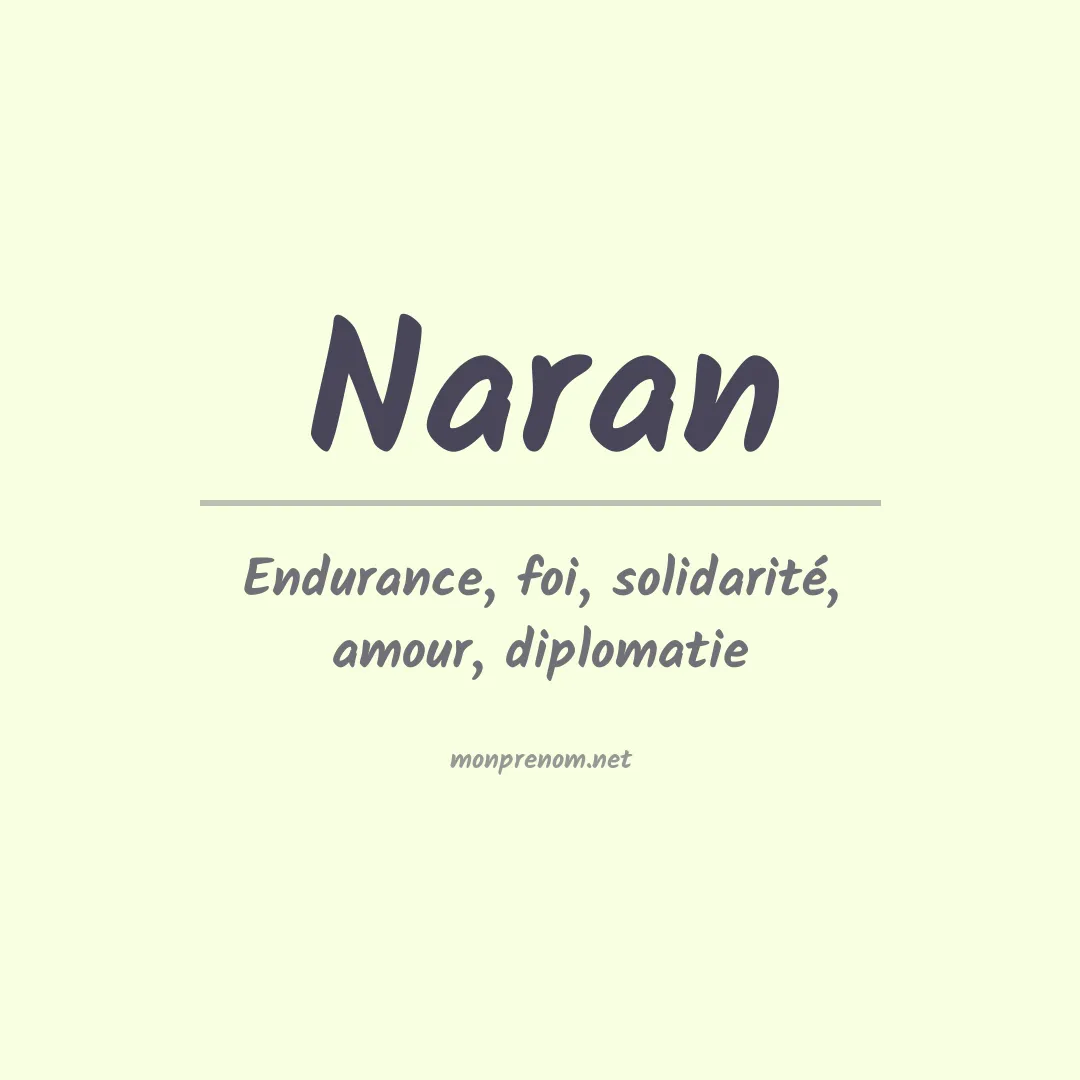 Signification du prénom Naran