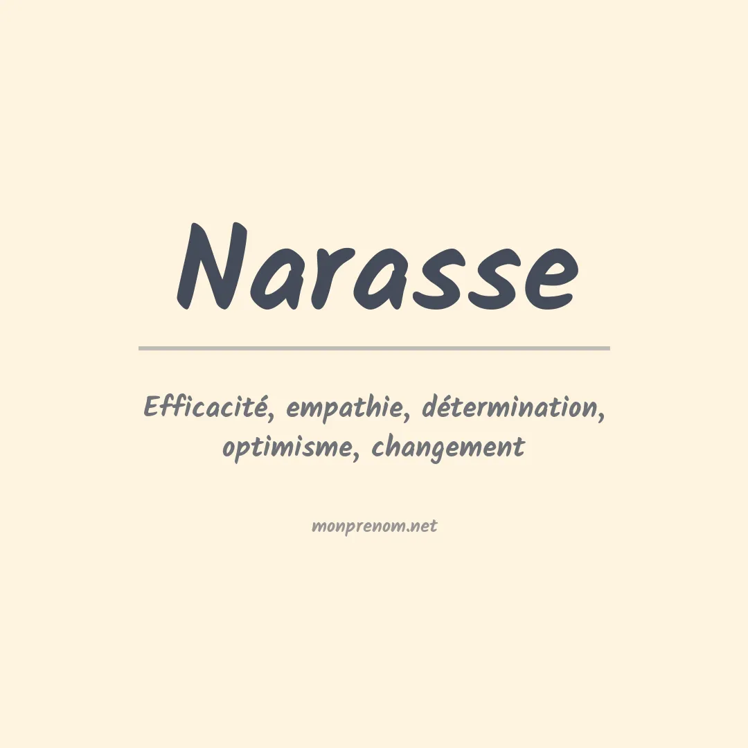 Signification du prénom Narasse