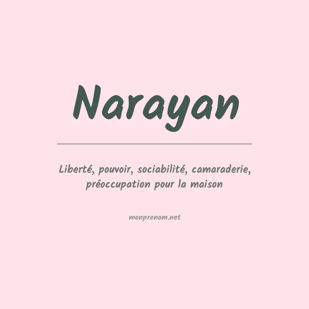Prénom Narayan