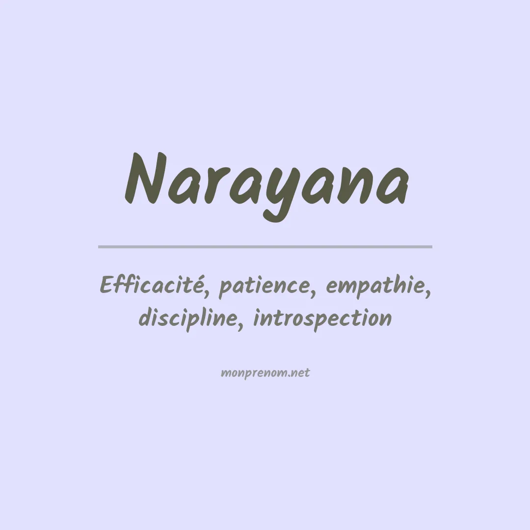 Signification du prénom Narayana