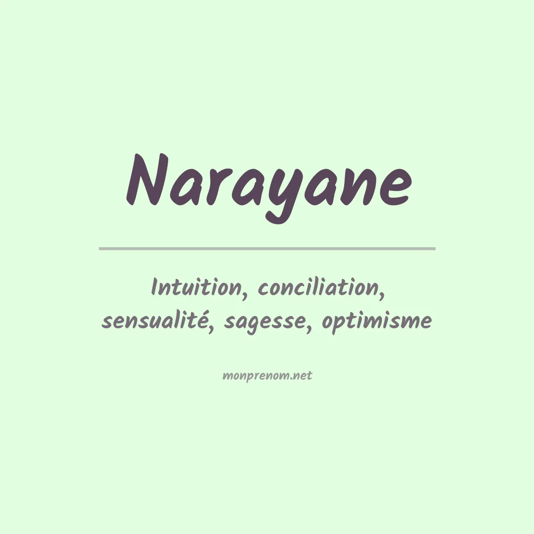 Signification du prénom Narayane