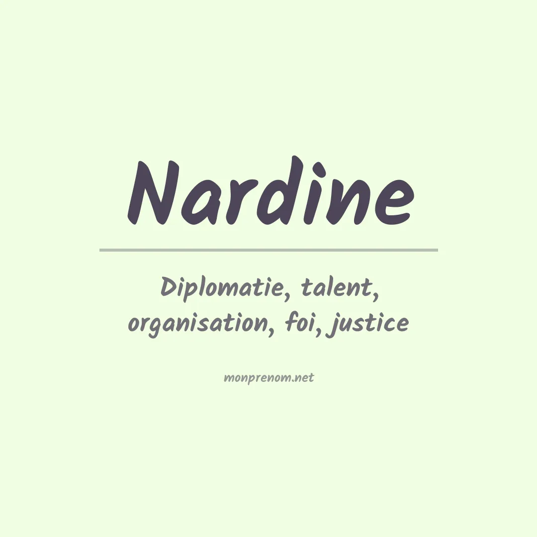 Prénom Nardine
