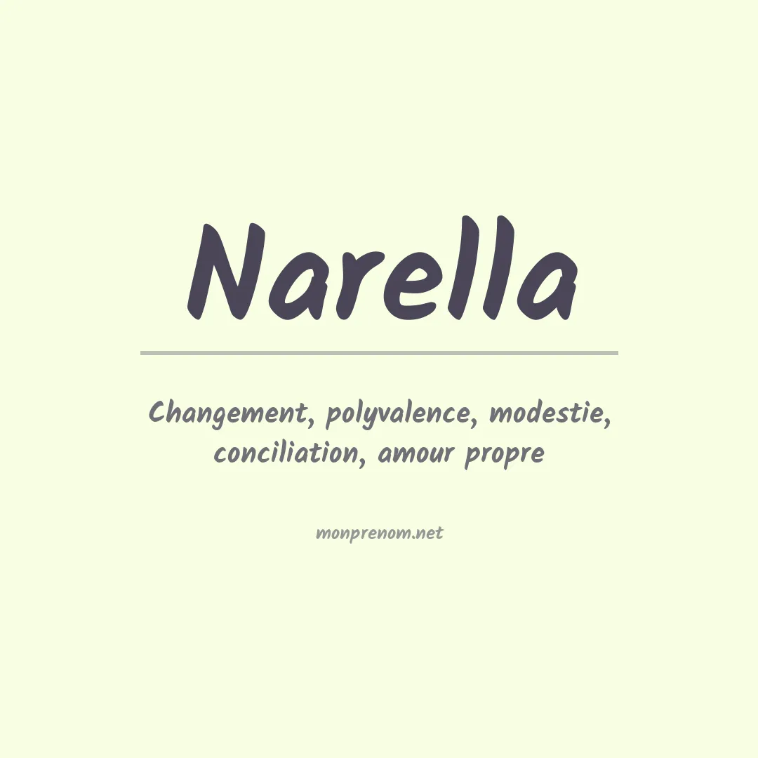 Signification du prénom Narella