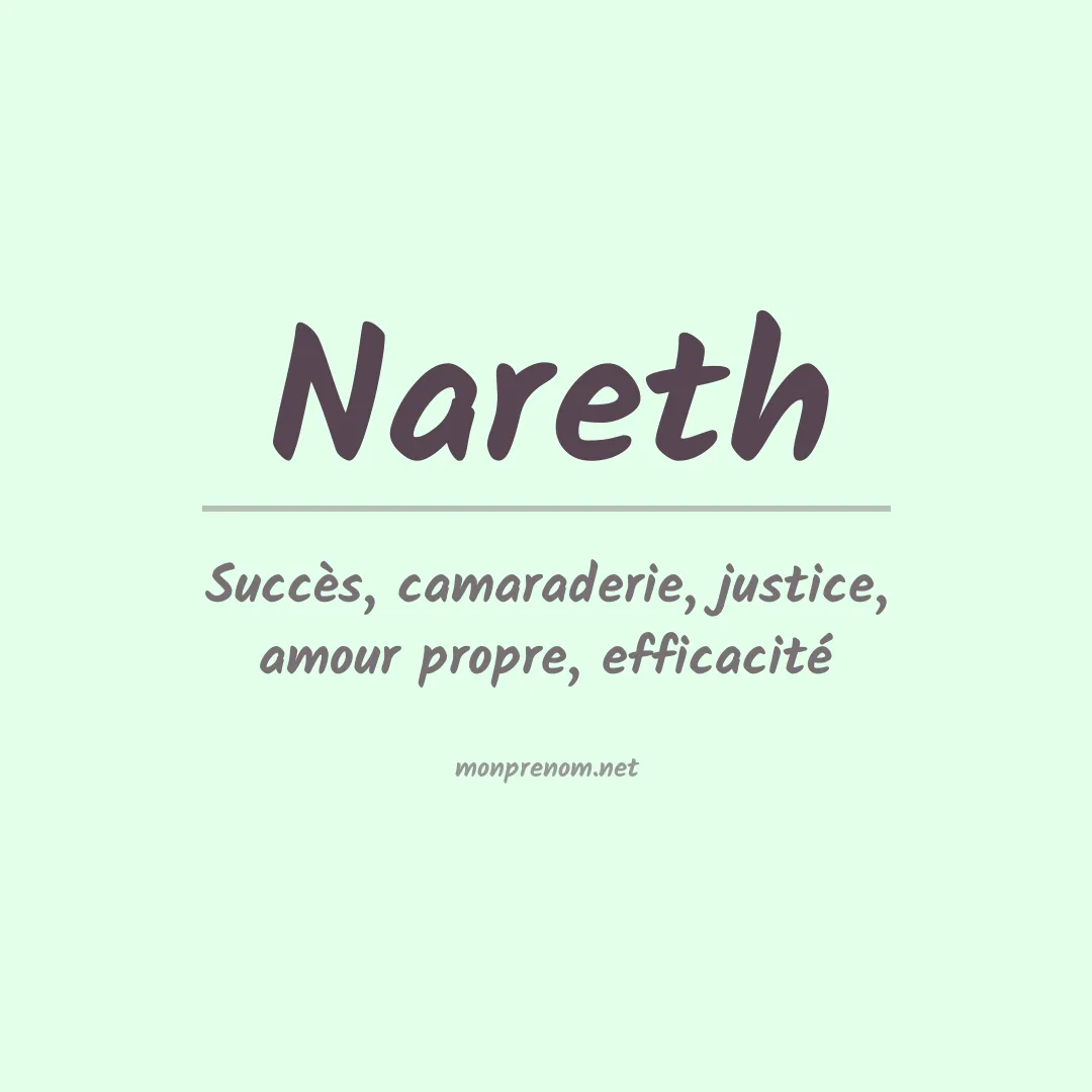 Signification du prénom Nareth