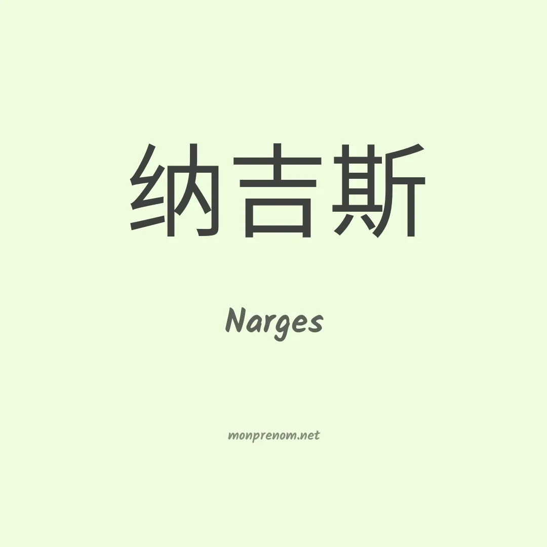 Narges en chinois