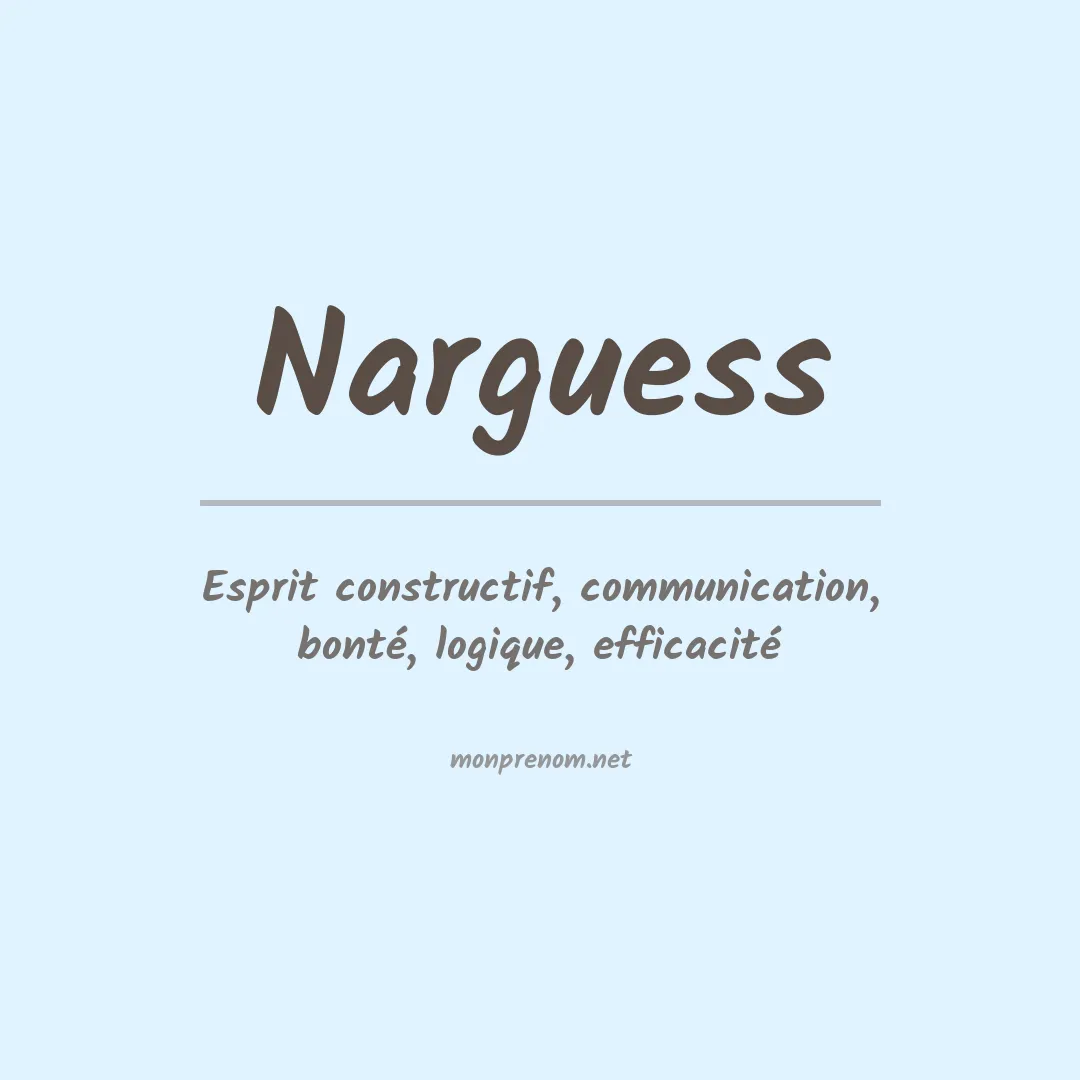 Signification du prénom Narguess