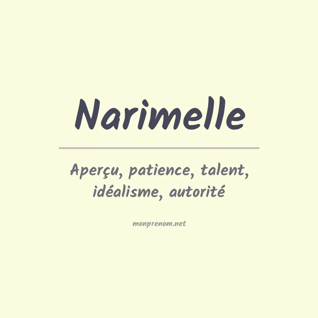 Signification du prénom Narimelle