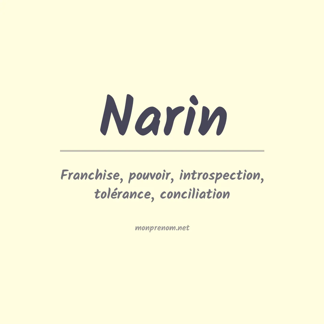 Signification du prénom Narin
