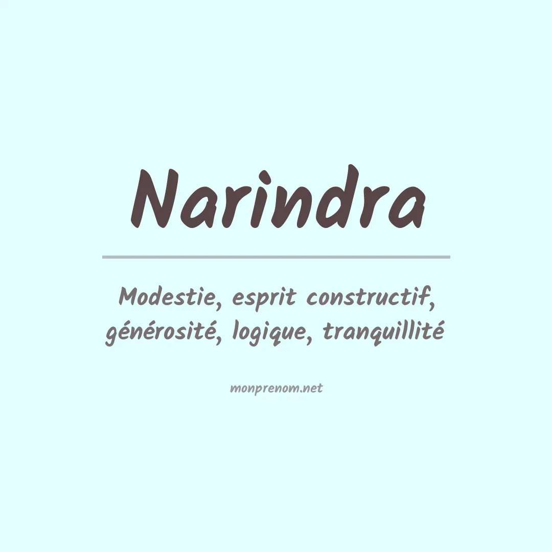 Signification du prénom Narindra