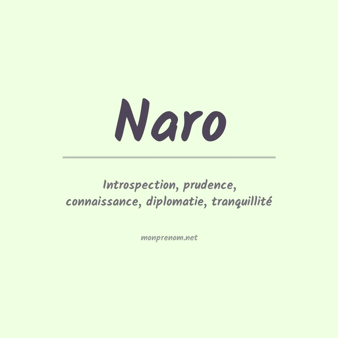 Prénom Naro