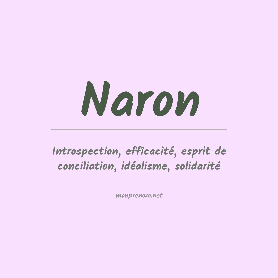 Prénom Naron