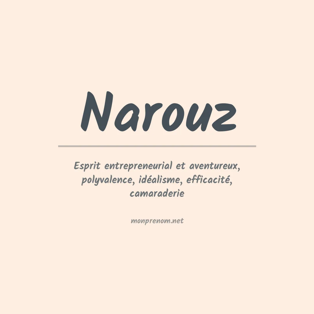Signification du prénom Narouz