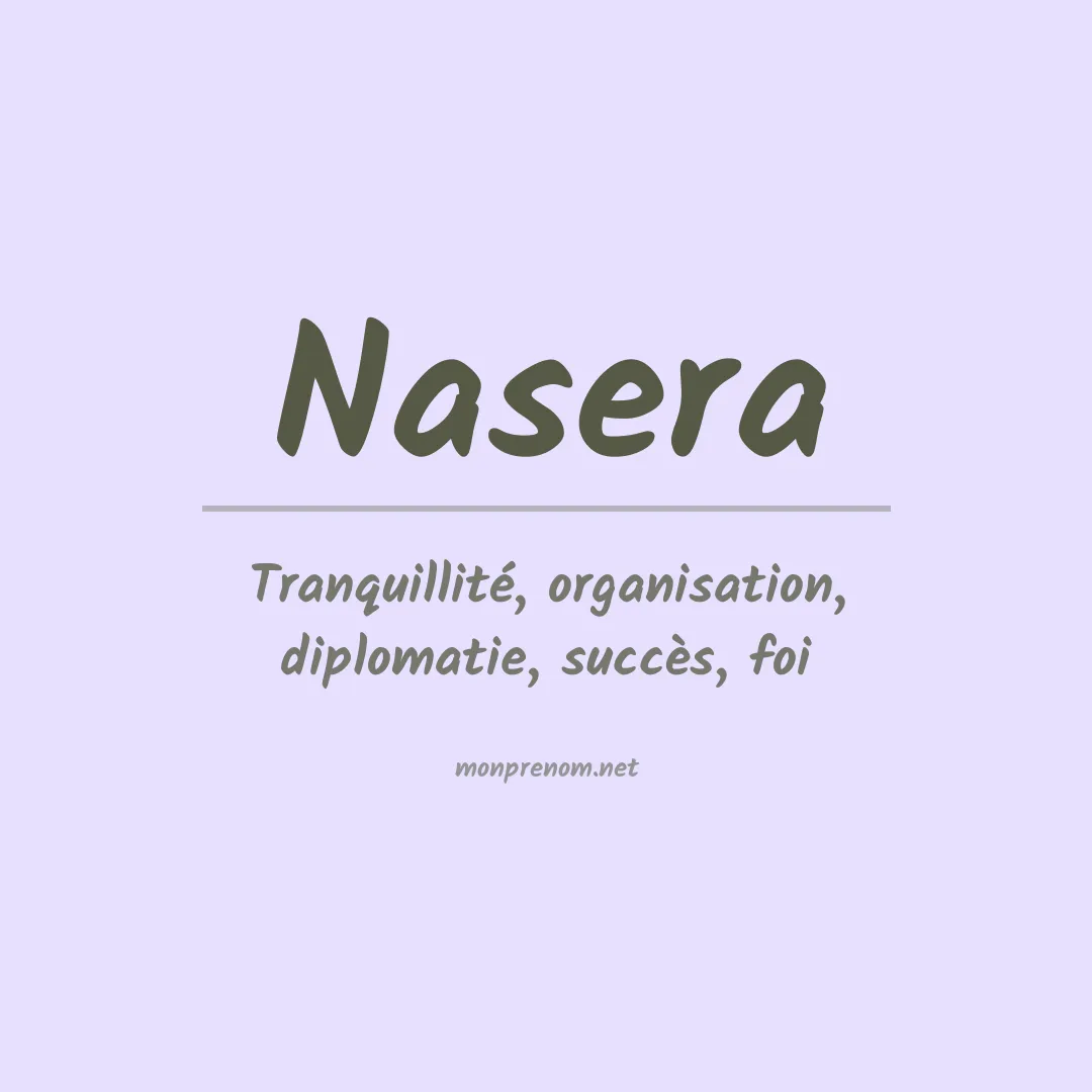 Prénom Nasera