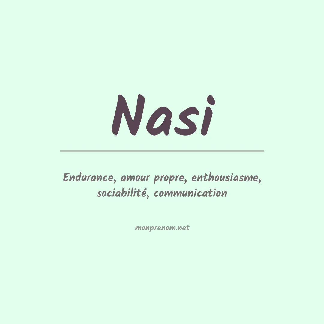 Prénom Nasi