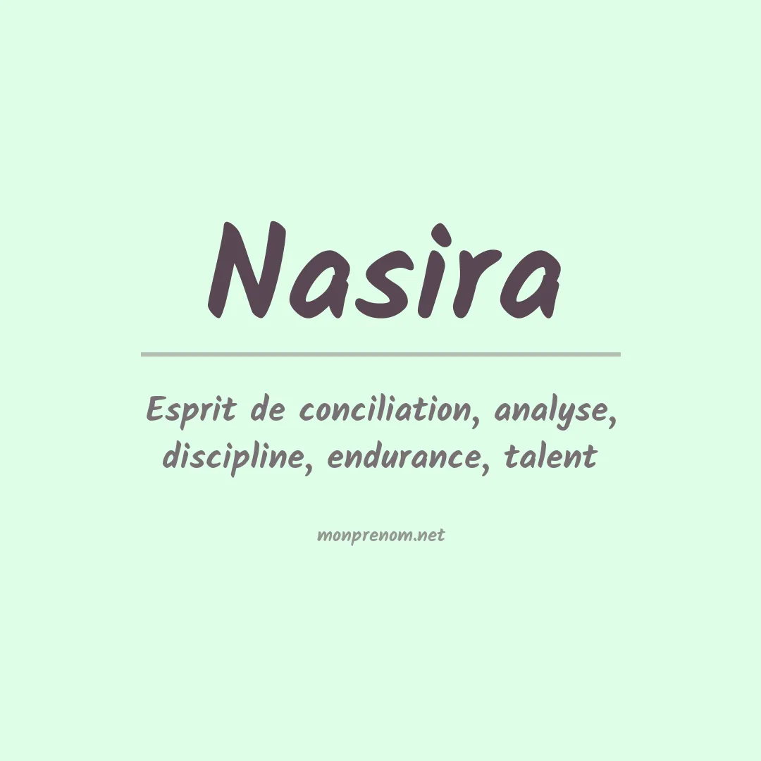 Signification du prénom Nasira