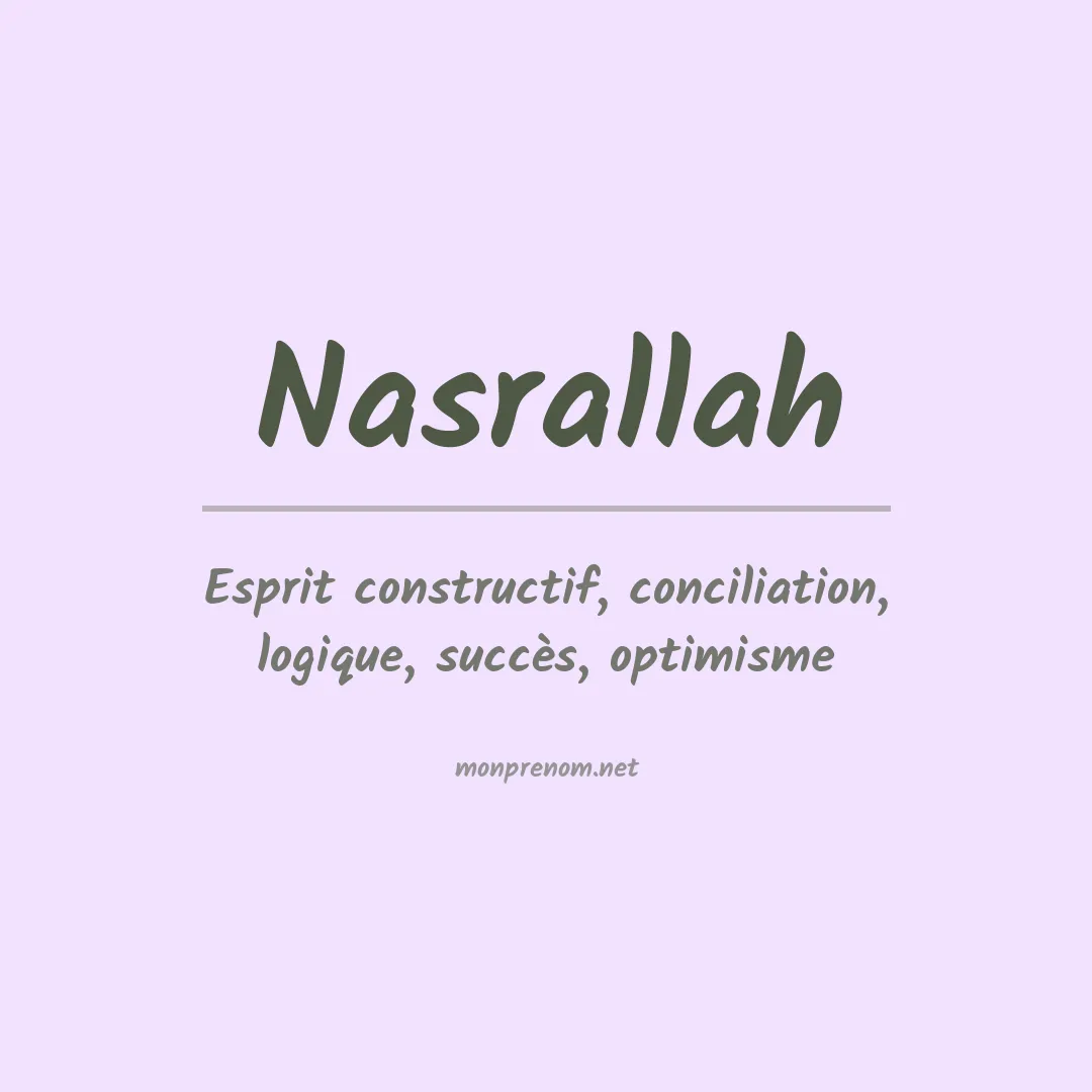 Prénom Nasrallah