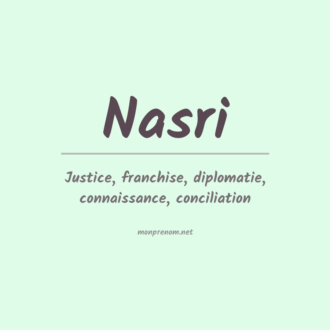 Prénom Nasri