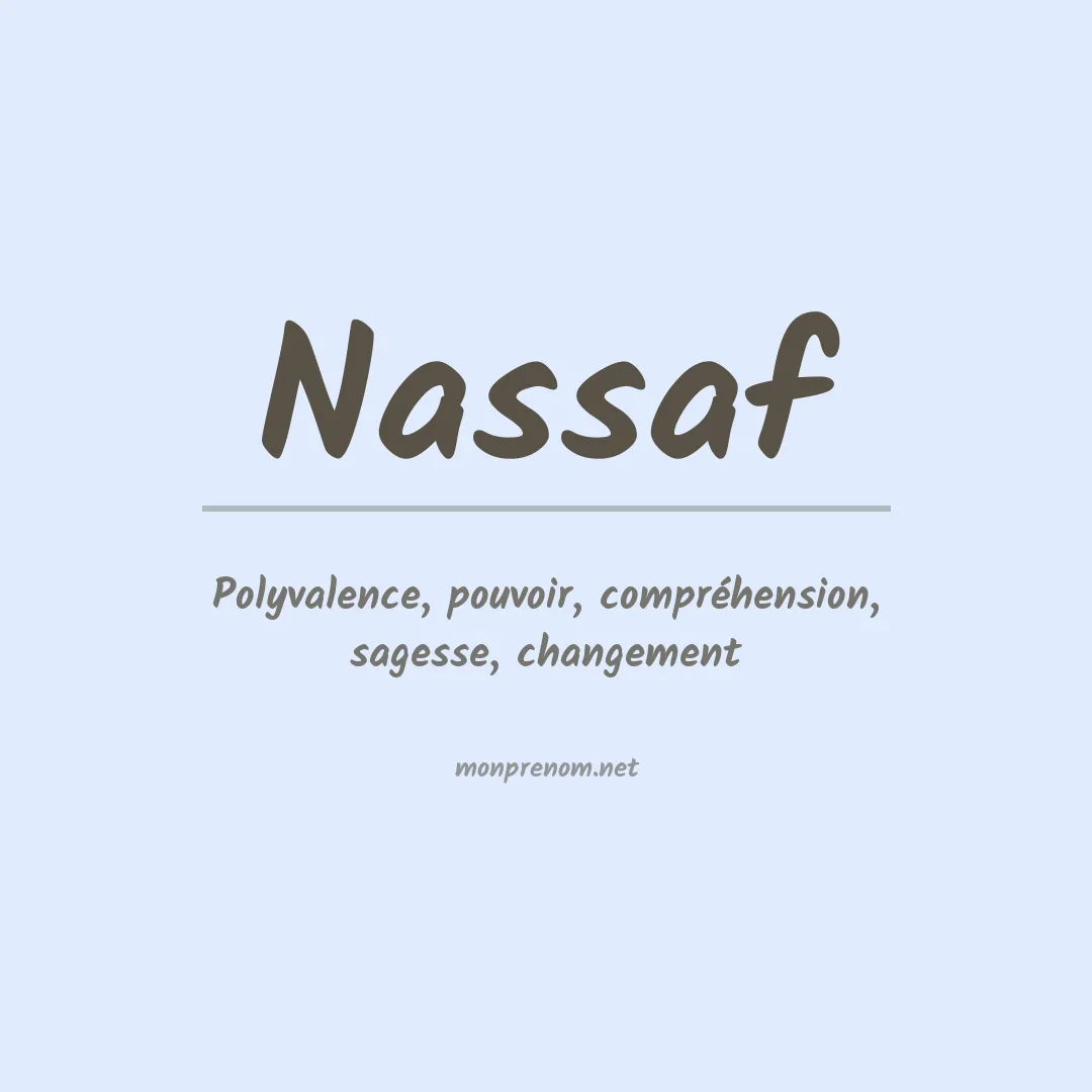 Signification du prénom Nassaf