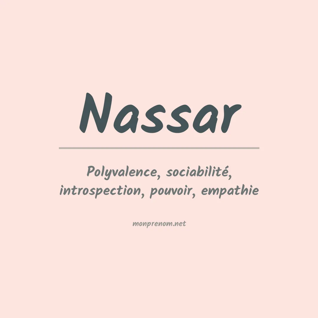 Prénom Nassar