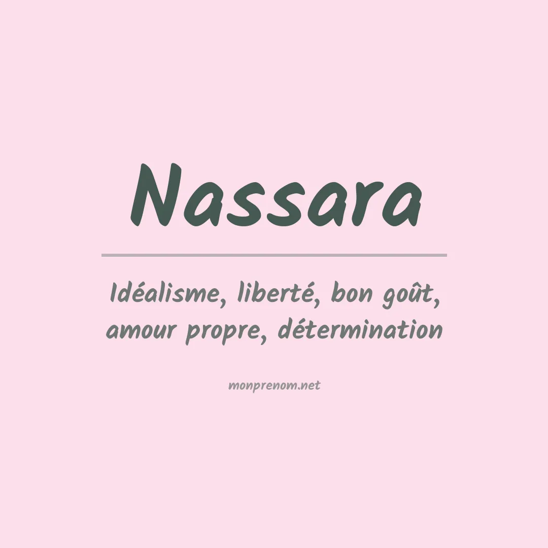 Signification du prénom Nassara