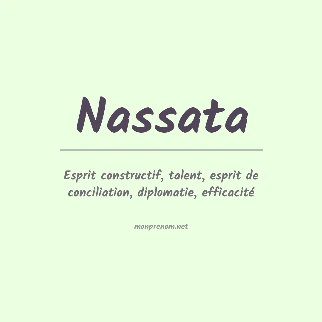 Signification du prénom Nassata