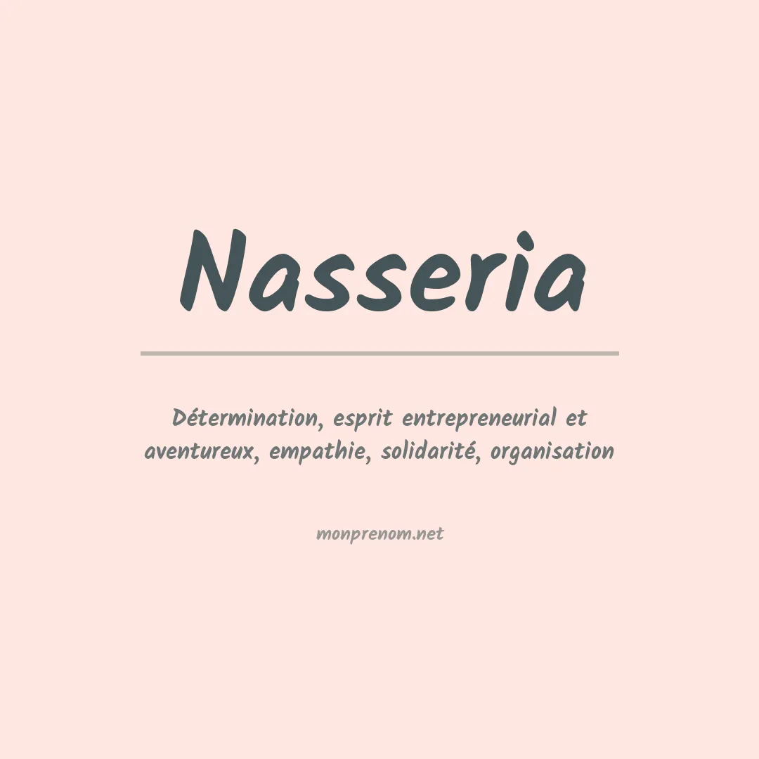 Signification du prénom Nasseria