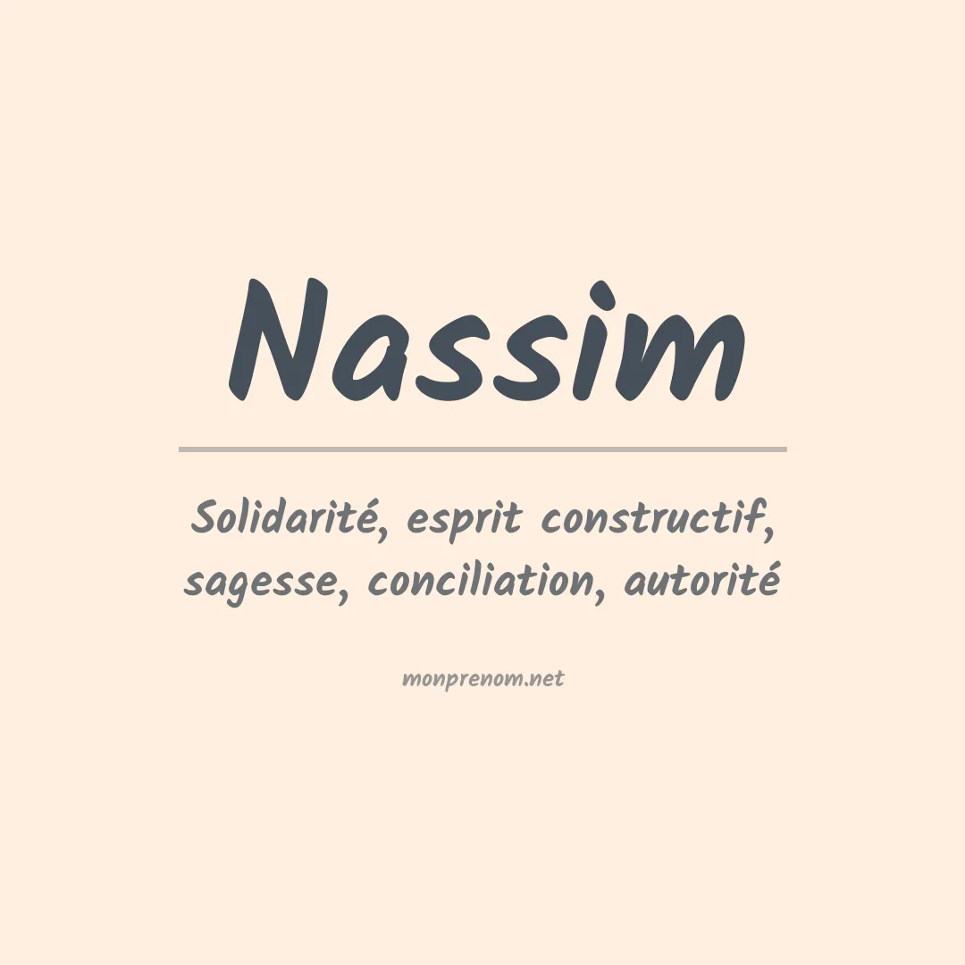 Prénom Nassim