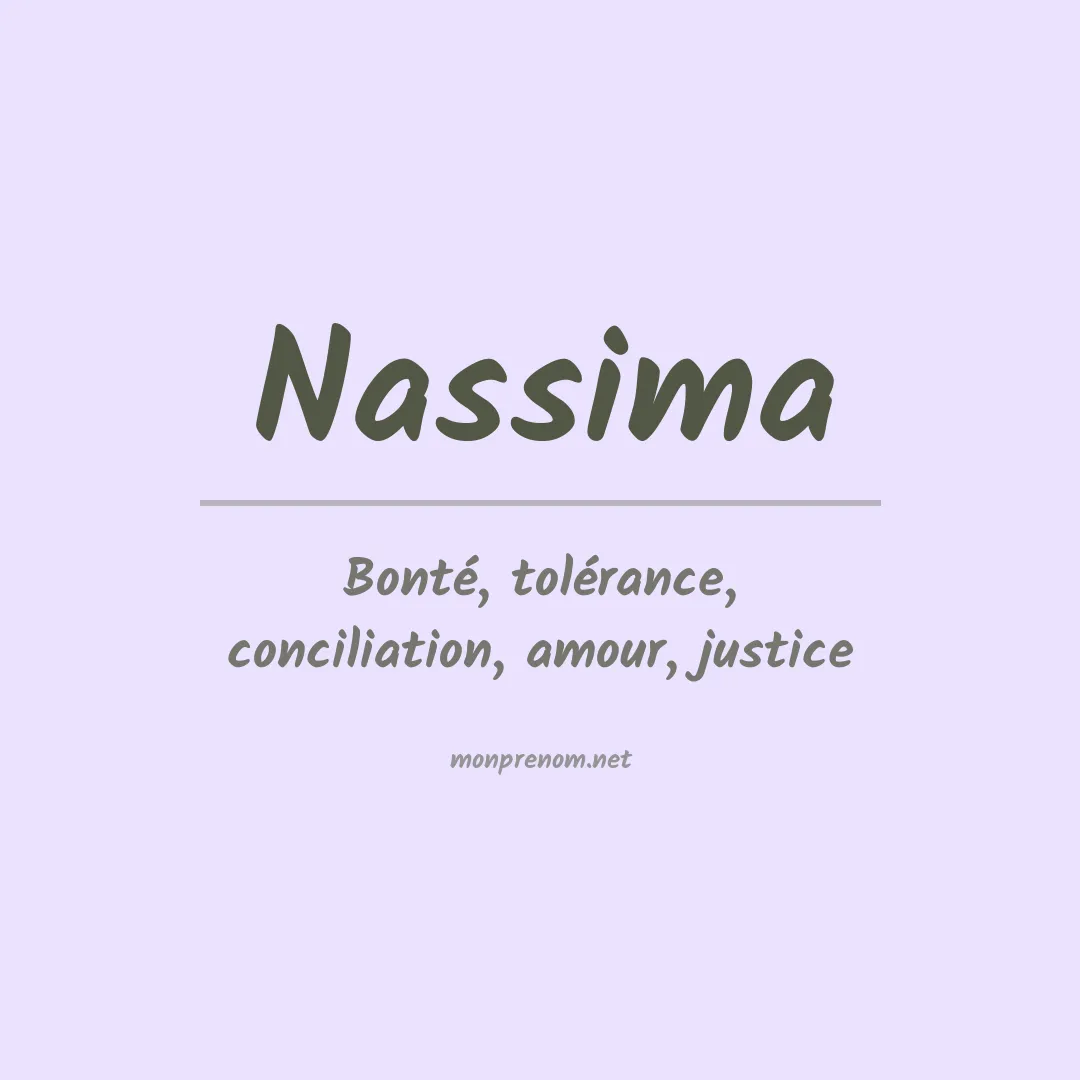 Signification du prénom Nassima