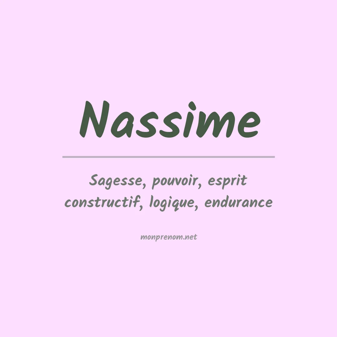 Prénom Nassime