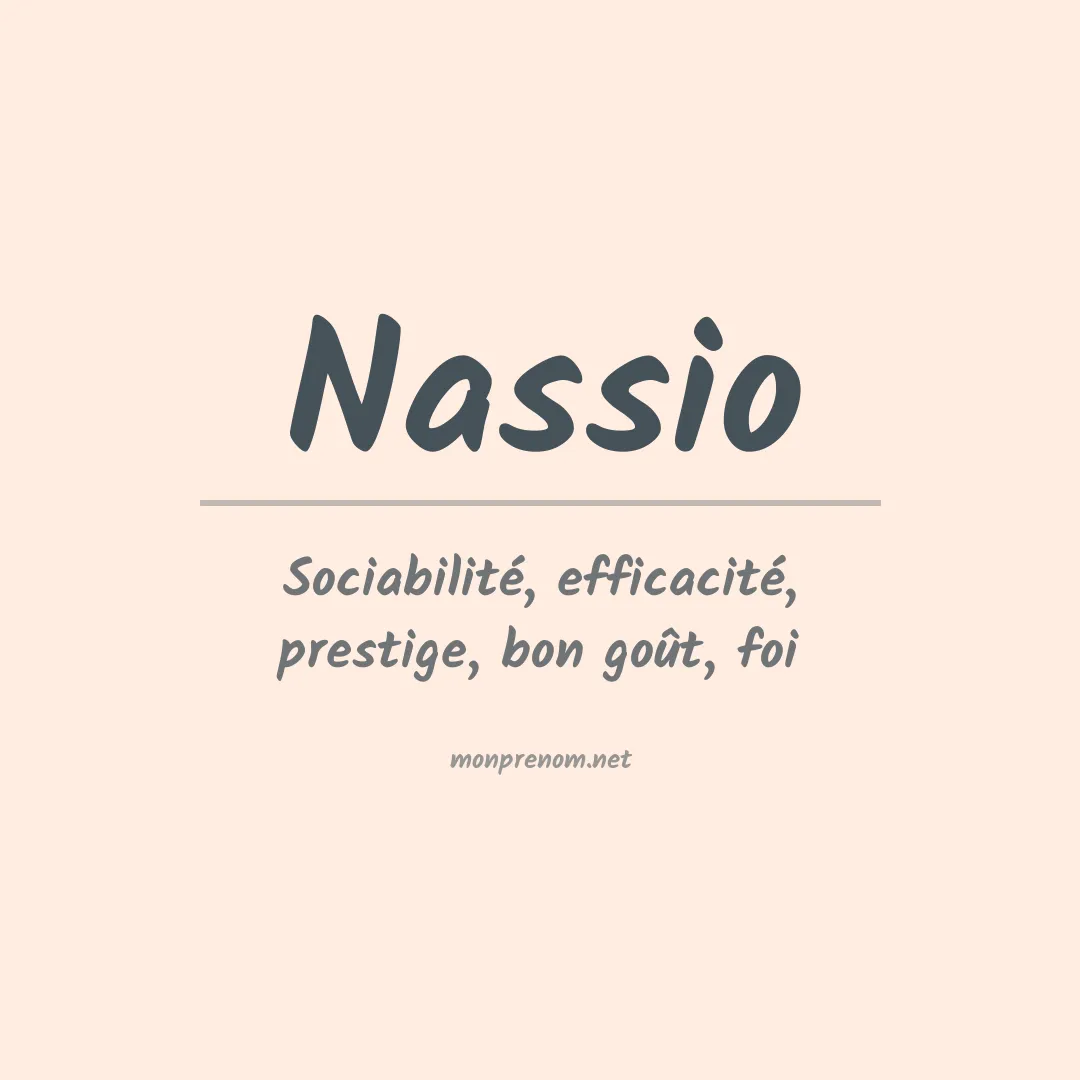 Signification du prénom Nassio