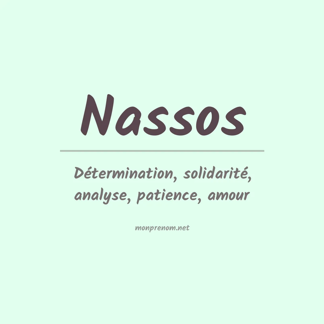 Signification du prénom Nassos