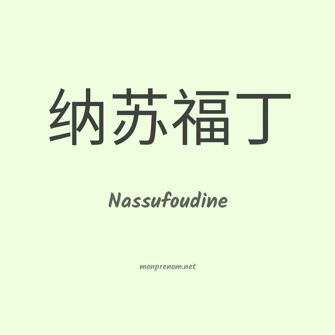 Nassufoudine en chinois